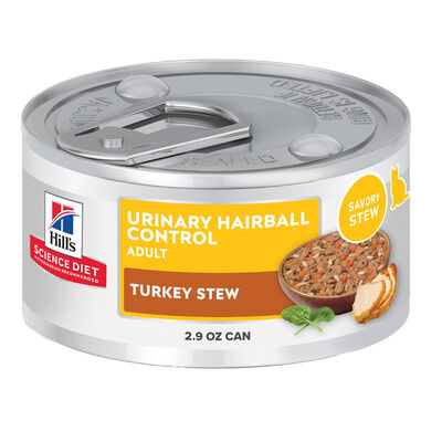Science Diet, Adult Urinary Hairball - Turkey Vegetable Stew - Wet Cat Food